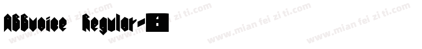 ABBvoice Regular字体转换